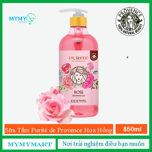 [HCM]Sữa Tắm Purité De Prôvence Hoa Hồng 850ml