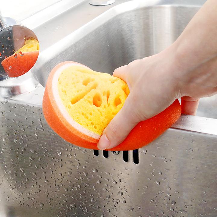 Combo 2 miếng rửa chén mút xốp trái cây chống trầy nồi chảo