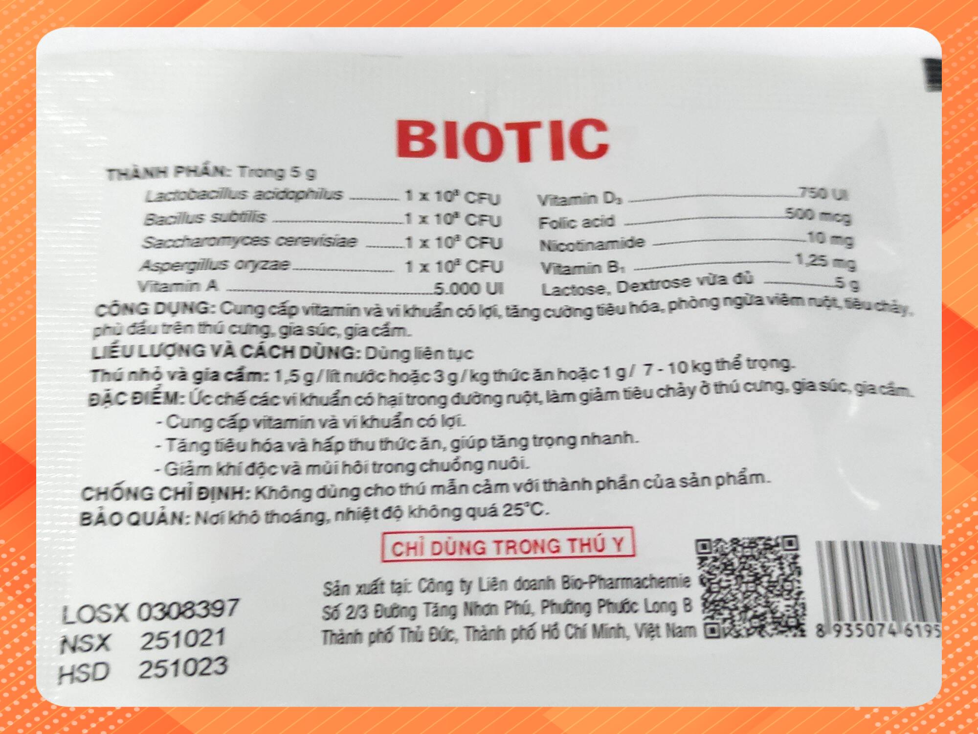 BIOTIC 5G men tiêu hoá cho chó mèo