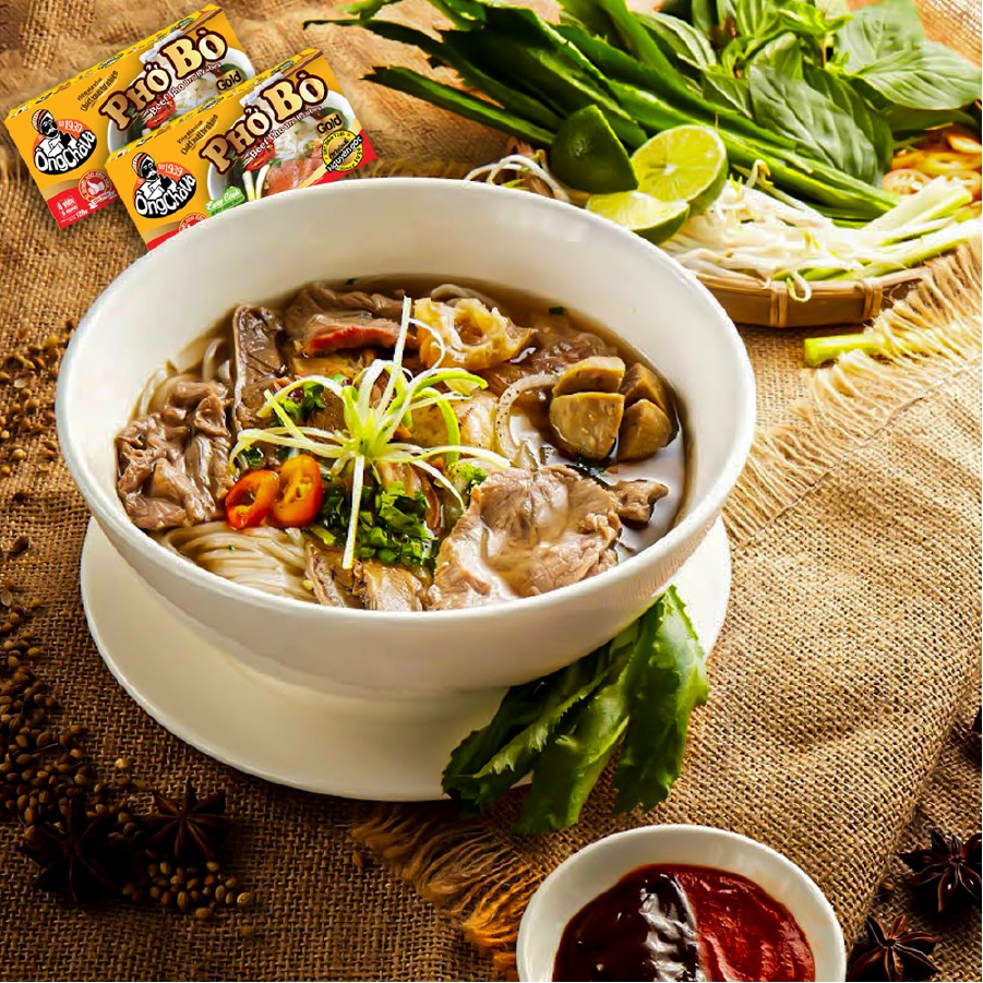 Combo 10 Hộp Viên Gia Vị Phở Bò Gold Ông Chà Và 126g
