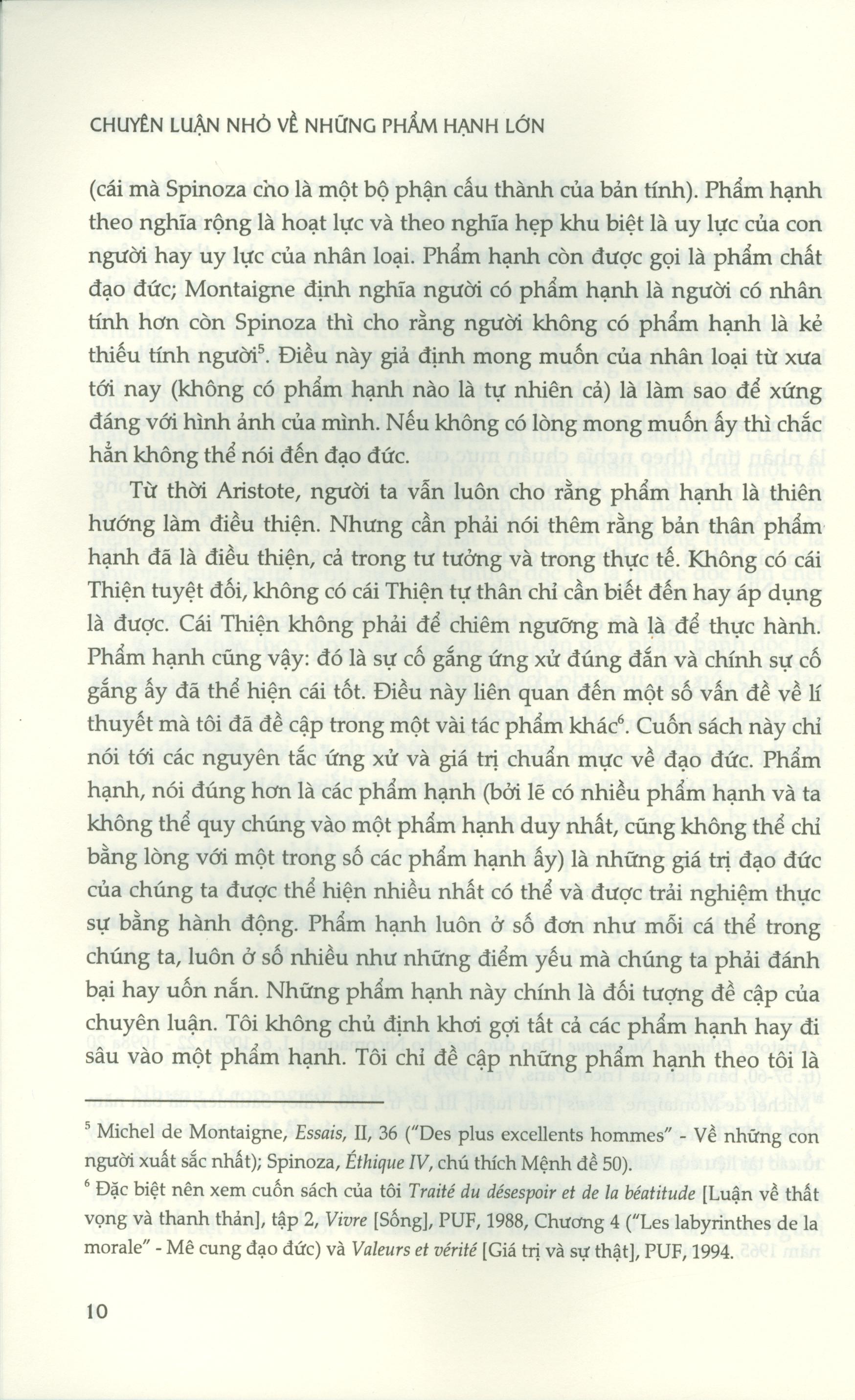 Chuyên Luận Nhỏ Về Những Phẩm Hạnh Lớn