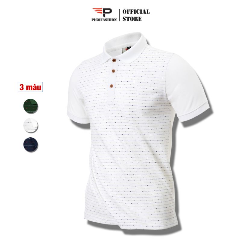 Áo Thun Nam Pigo Fashion Họa Tiết POLKA Cotton FS PPL31 (Chọn Màu)