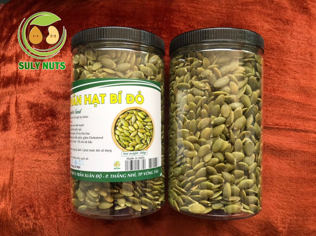 Nhân hạt bí đỏ rang ăn liền hủ 500g