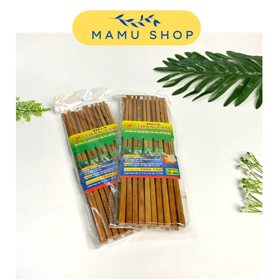 Đũa ăn cơm đũa gỗ thường chopsticks mamu shop M168