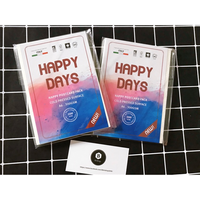 Giấy vẽ màu nước Happy Postcard A6 300gsm