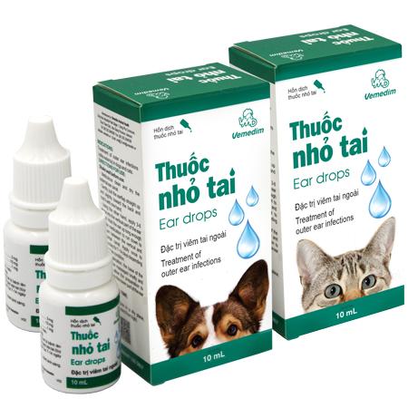 Nhỏ Tai Ear Drops - Dung dịch nhỏ tai, Viêm Lổ Tai, Hôi Tai Cho Chó Mèo