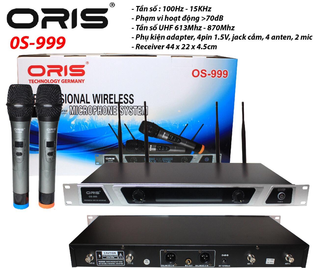 [HCM]Micro Karaoke UHF không dây ORIS OS-999
