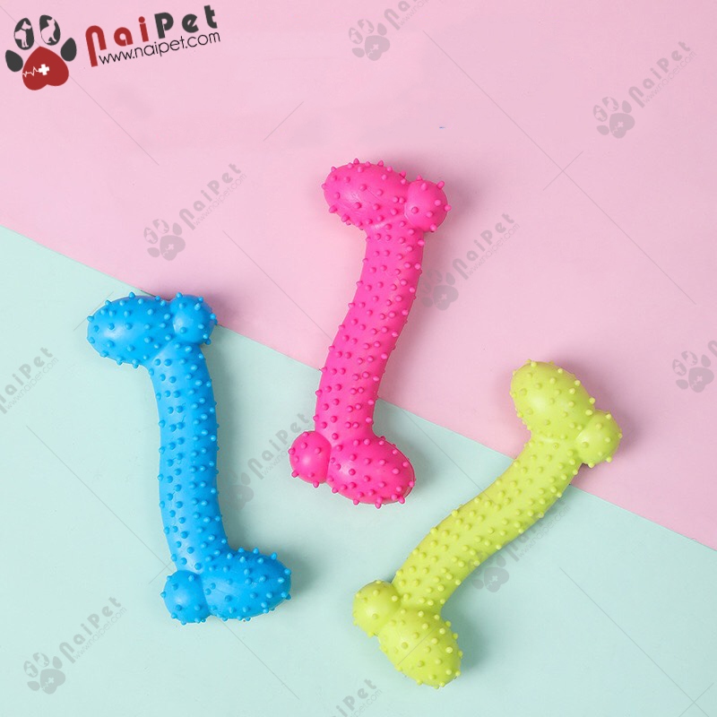 Đồ Chơi Cao Su Hình Xương Có Gai Luyện Tập Răng Cho Thú Cưng DC018