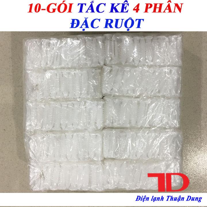 Combo 10 gói Tắc kê nhựa đặc ruột 4 phân dùng cho mũi 8, 6