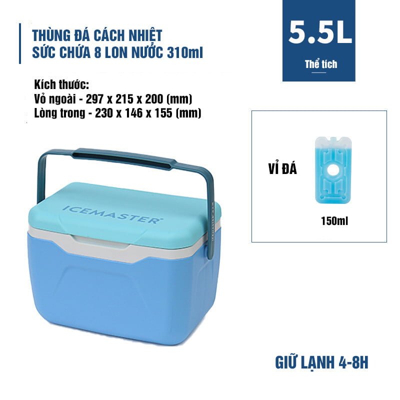 Thùng đá, thùng giữ nhiệt cao cấp 5.5L - Icemaster I