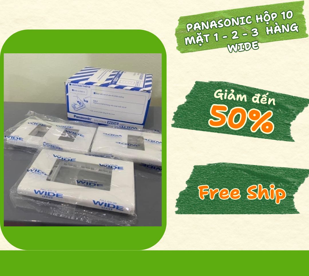(Panasonic) HỘP 10 Mặt 1-2-3 Panasonic Hàng Wide