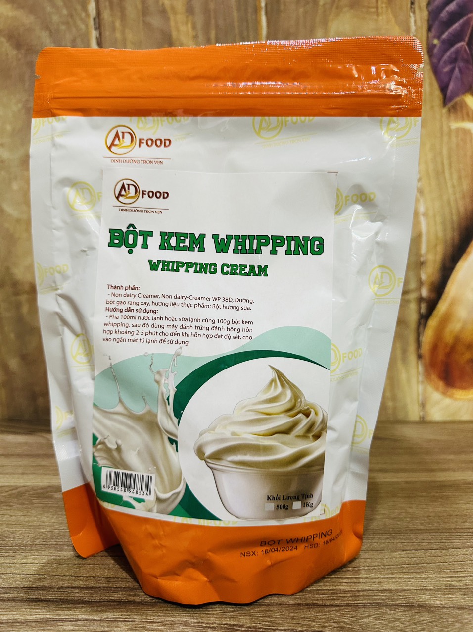 200gr bột whipping thơm ngon chia từ túi 500gr