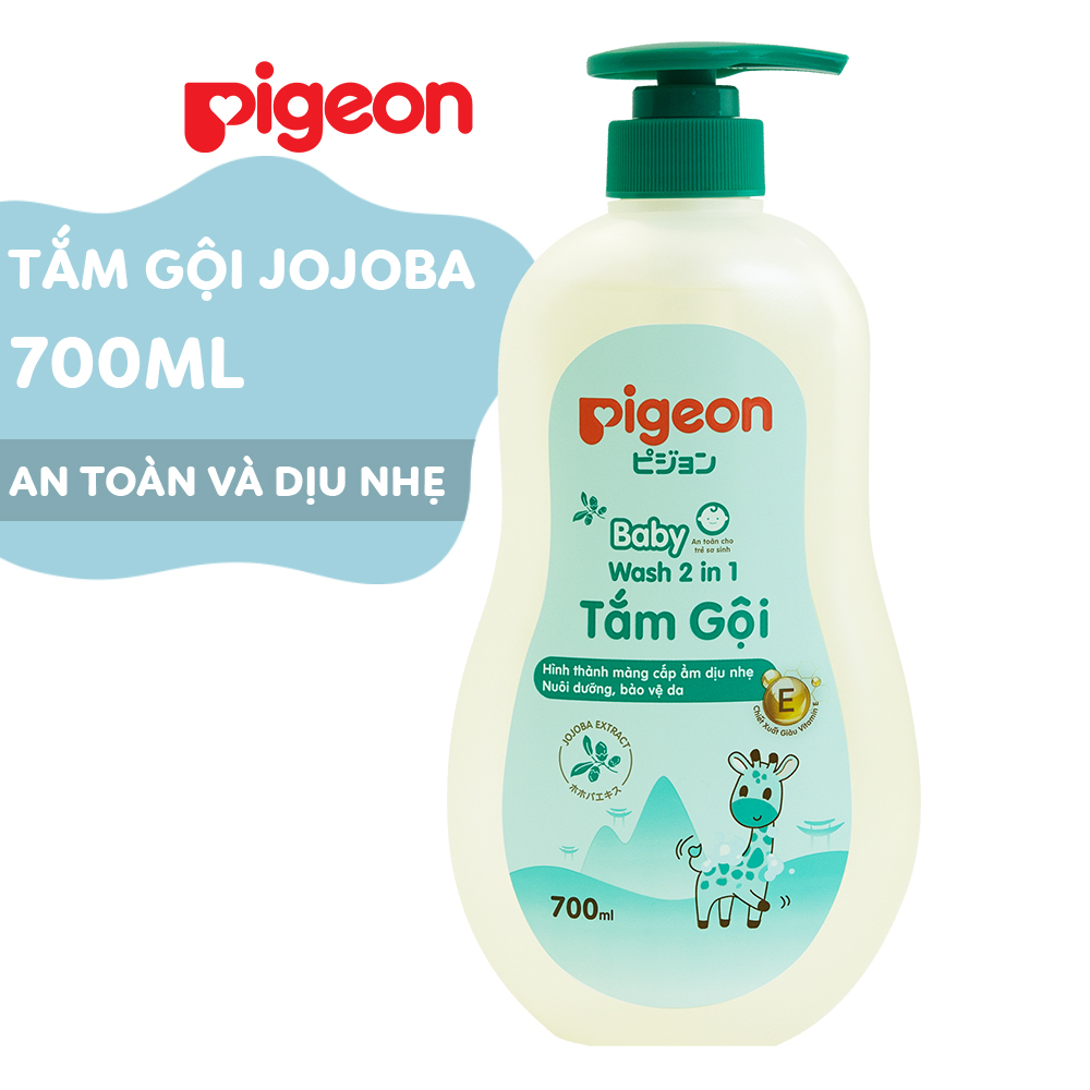 Tắm gội dịu nhẹ Pigeon Hương Jojoba 700ml MẪU MỚI
