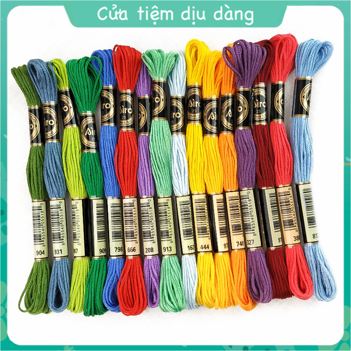 Set chỉ thêu Airo cao cấp - Chỉ thêu tay Cherish (set 50 - 100 màu)