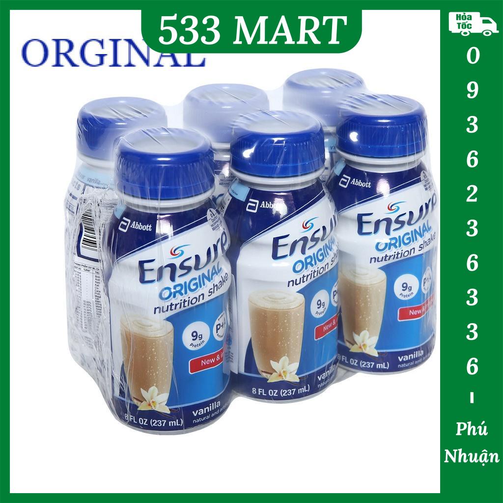 HỎA TỐC HCM Lốc 6 chai sữa nước Ensure Original vani 237ml