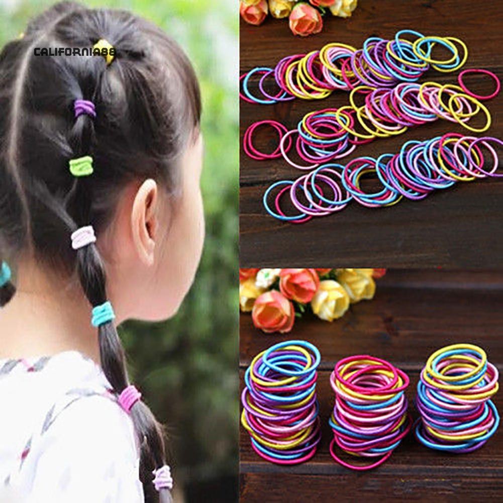 [HCM]??  Set 100 thun cột tóc trơn nhiều màu cho bạn gái ??