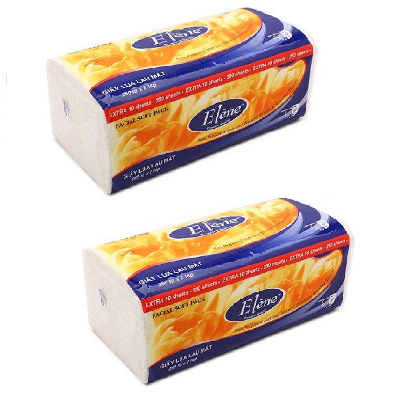 [Chính hãng] Khăn giấy lụa Elène 2 Lớp ( 260 Tờ ) [Ảnh thật]