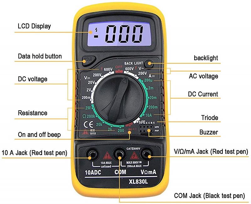 Xl830L Multimeter with Battery