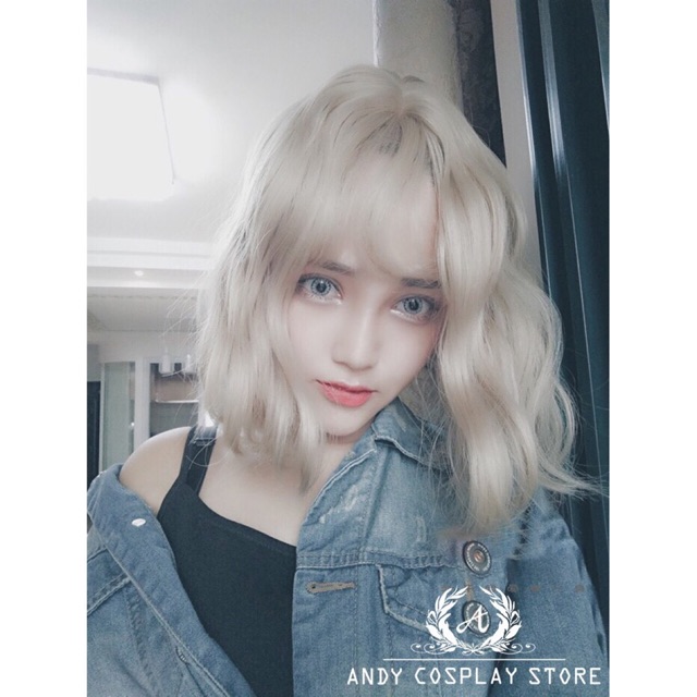 Tóc giả xoăn sóng🥰 freeship 50k🥰 nhật bản- tặng lưới chùm tóc