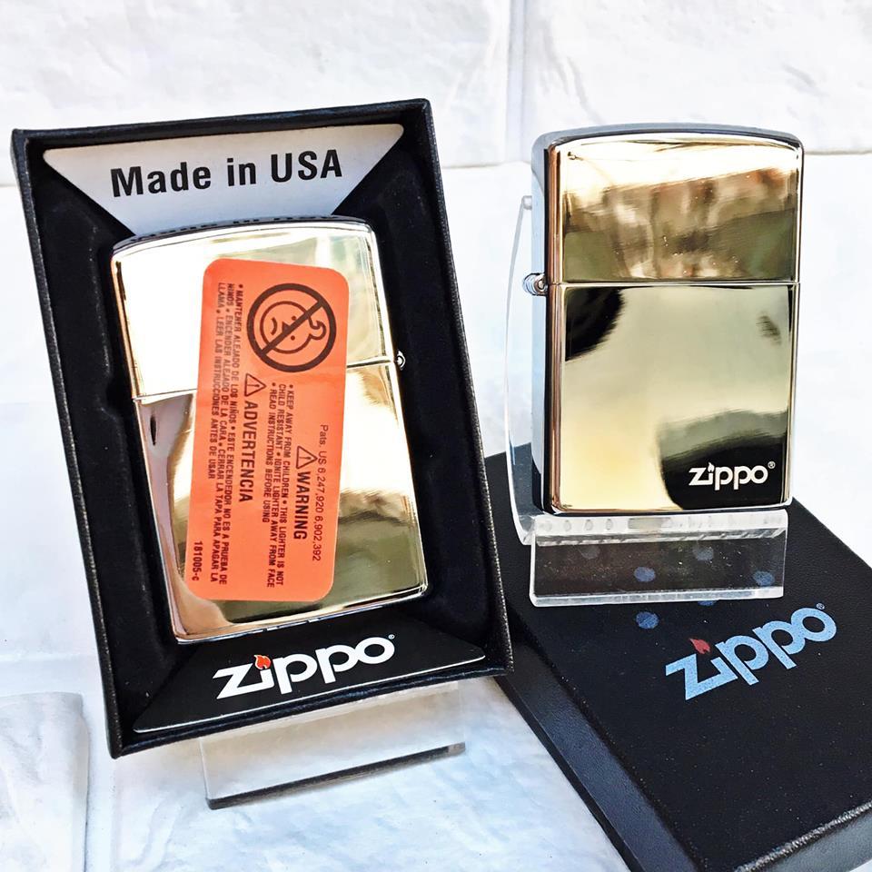 [HCM][Loại Xịn] Bật Lửa ZIPPO Mỹ (USA) Fullbox  - Trơn Bóng #Màu Bạc(Có Tem Đỏ) [KHÔNG XĂNG]-  Nắng Xuân.