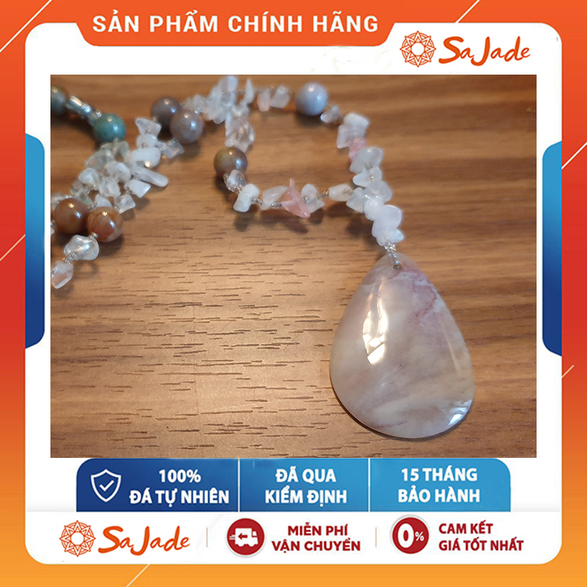(Sale off hàng lẻ)Vòng cổ đá cẩm thạch tự nhiên