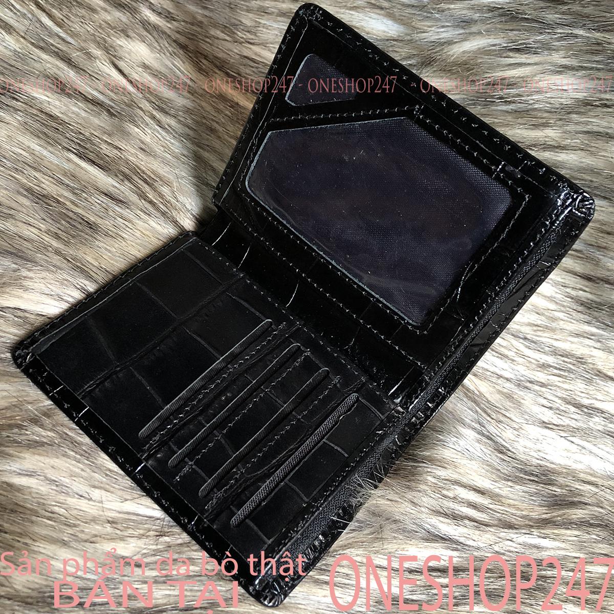 Ví da bò vân cá sấu 100% da bò thật C4V  ONESHOP247