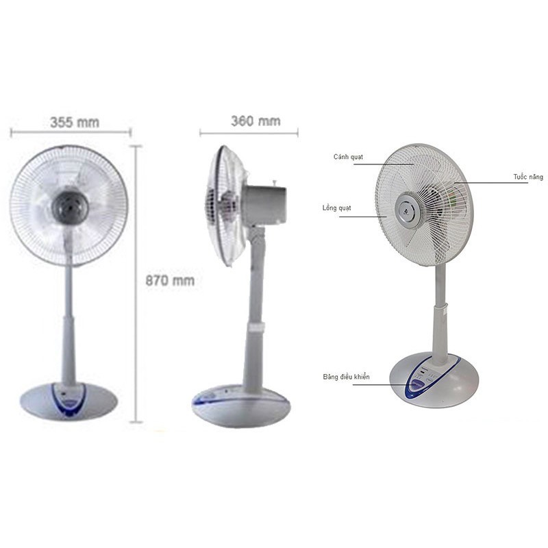[HCM]Quạt LỮNG Panasonic F-307KHS (Bạc) / F307KHS / F307KH / F 307KHS / F-307KH