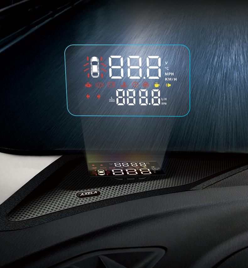 HUD Hiển thị tốc độ lên kính lái xe Mazda 3