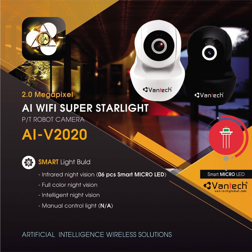CAMERA WIFI VANTECH V2020 2.0MP - ROBOT AI-V2020 CAO CẤP