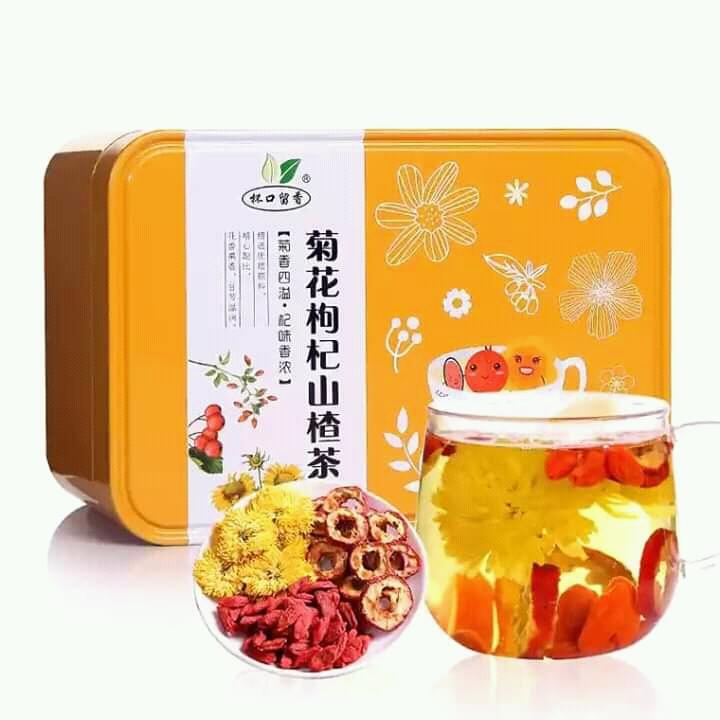 Trà mát gan sáng mắt bông cúc - kỷ tử - sơn tra