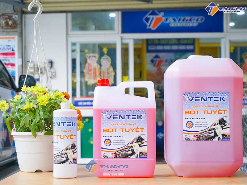Dung dịch rửa xe bọt tuyết Ventek 5 lít