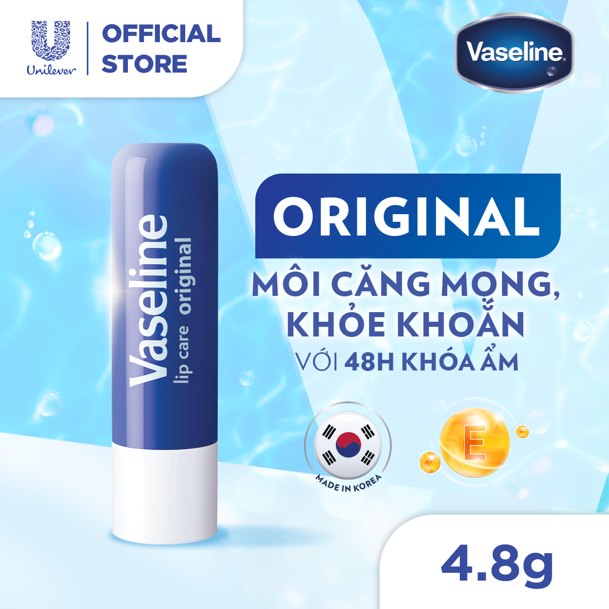 Son dưỡng môi Vaseline Lip Care Mềm Mịn dạng thỏi 4.8g