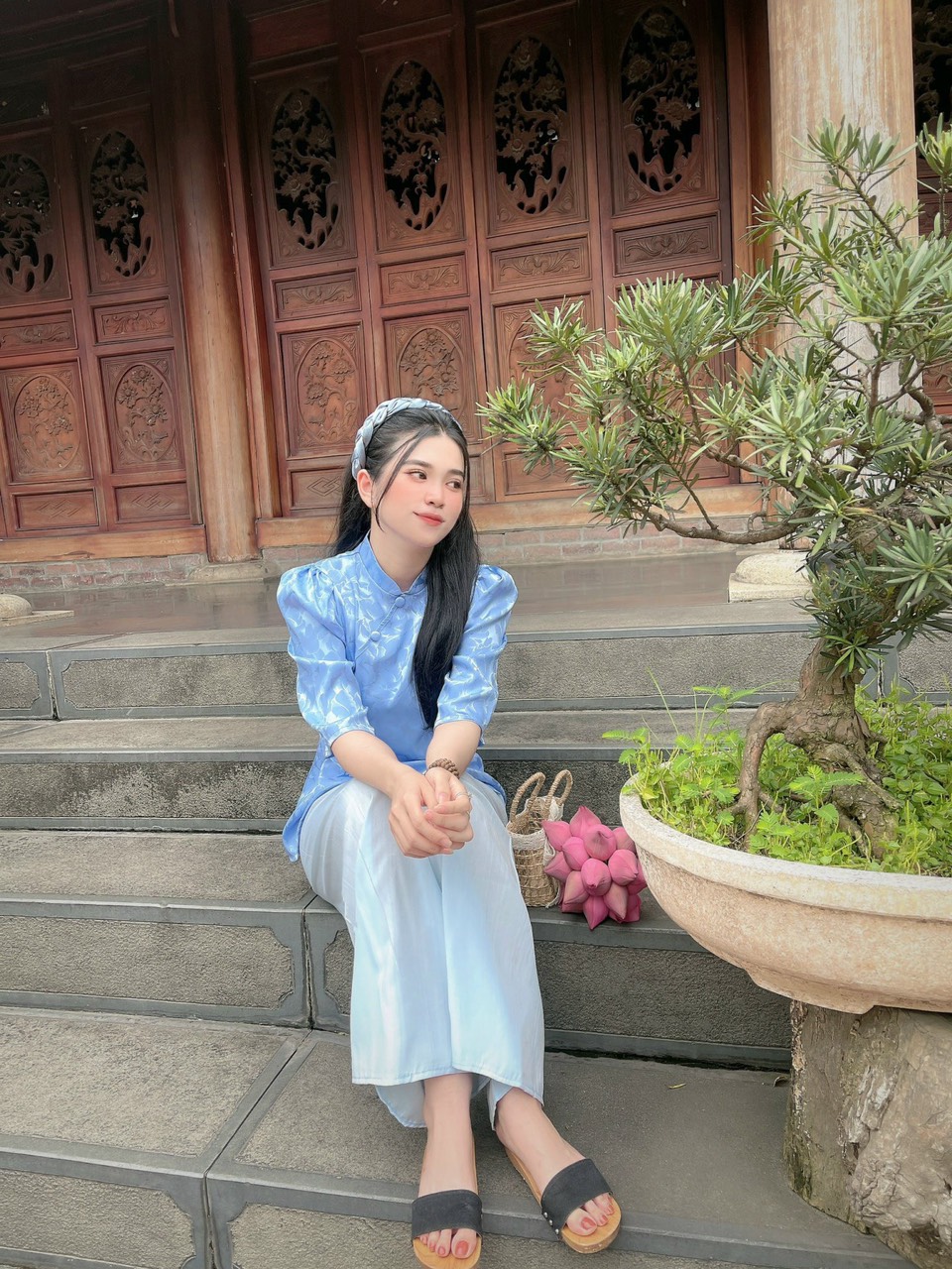 ĐỒ LAM CAO CẤP, ĐỒ ĐI CHÙA MẪU CỔ TÀU GẤM
