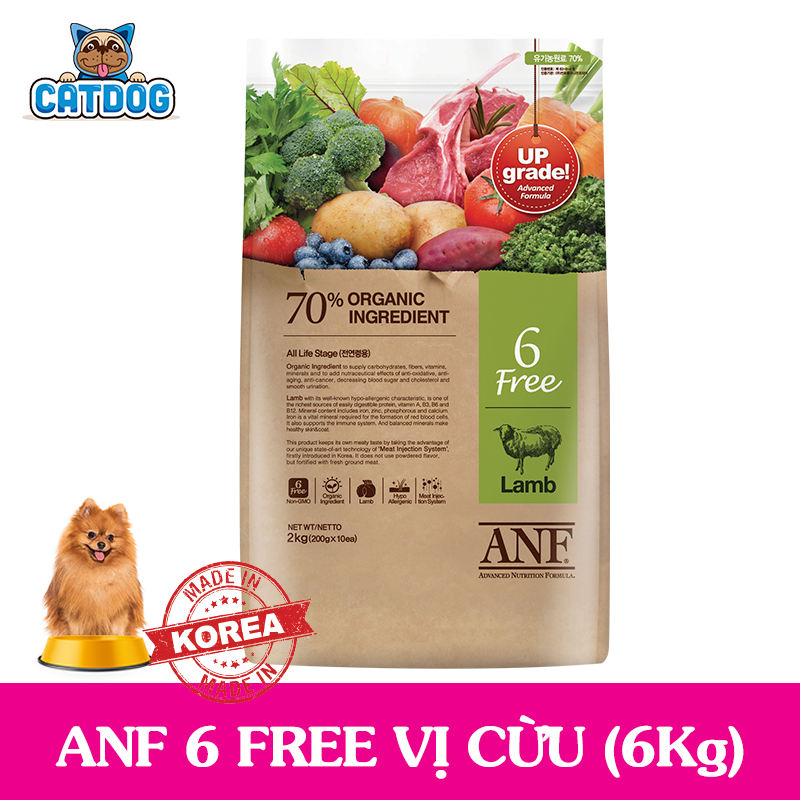 ANF 6 Free Dog Organic Lamb 6kg