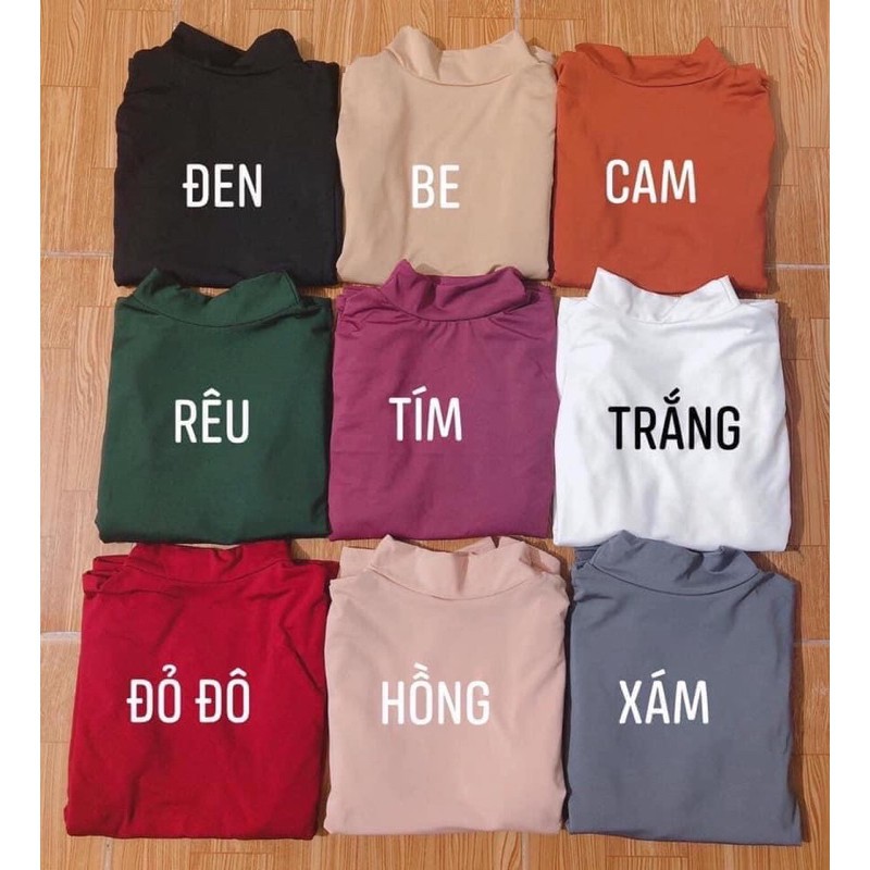 áo giữ nhiệt lót nỉ cổ 3 phân - ảnh thật