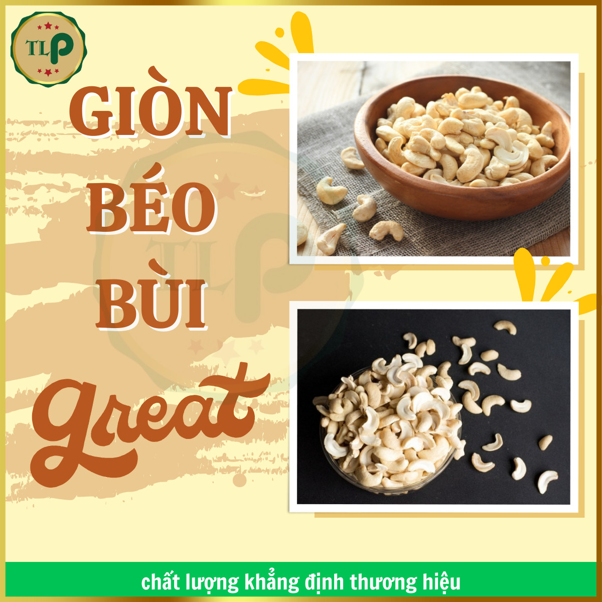 HẠT ĐIỀU RANG MUỐI VỠ TÂN LỘC PHÁT HŨ 500G