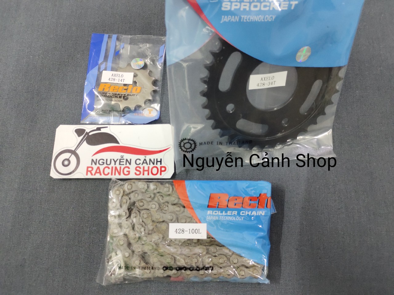 bộ Nhông sên dĩa xe viva axelo recto