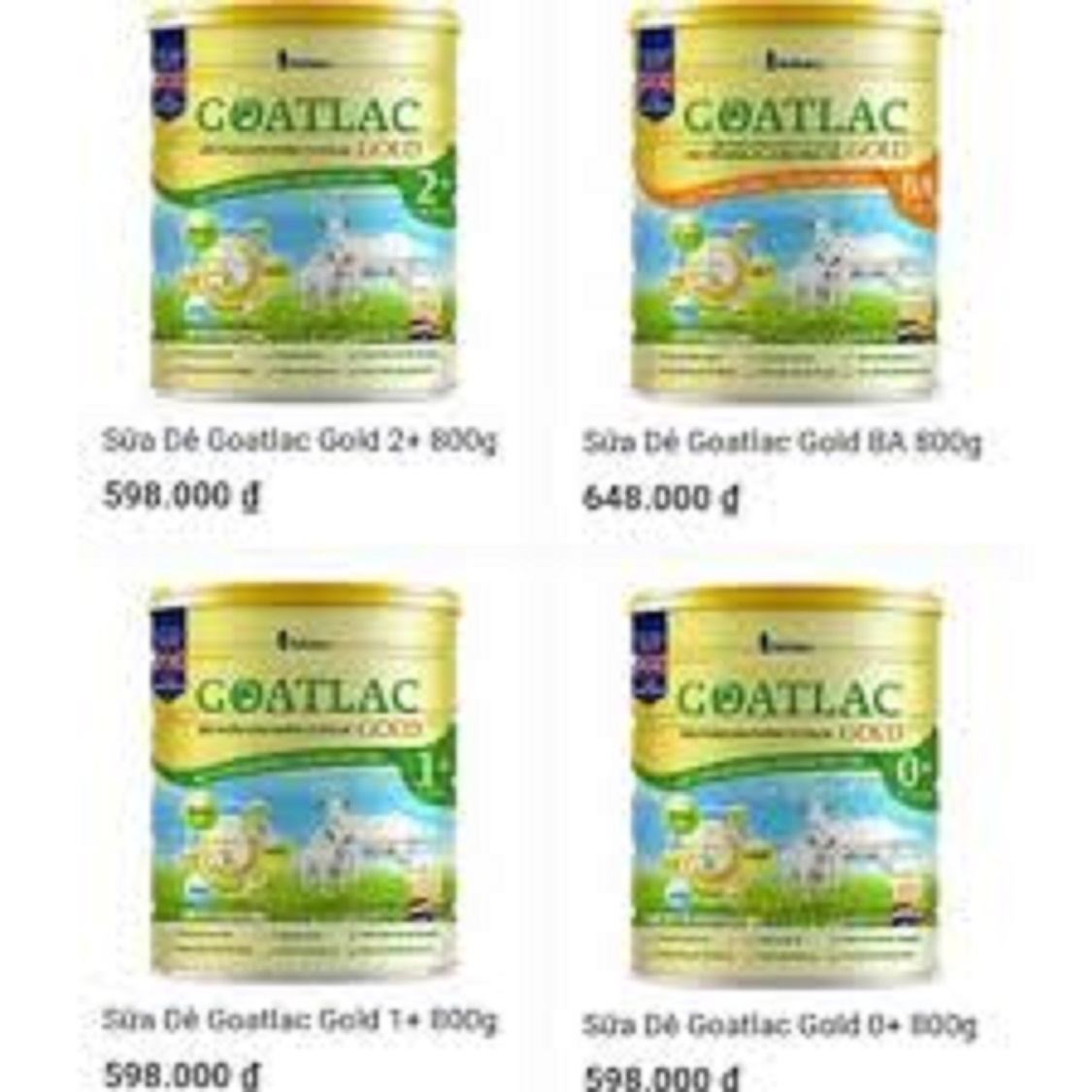 Sữa Dê Goatlac Gold 1+ 800g