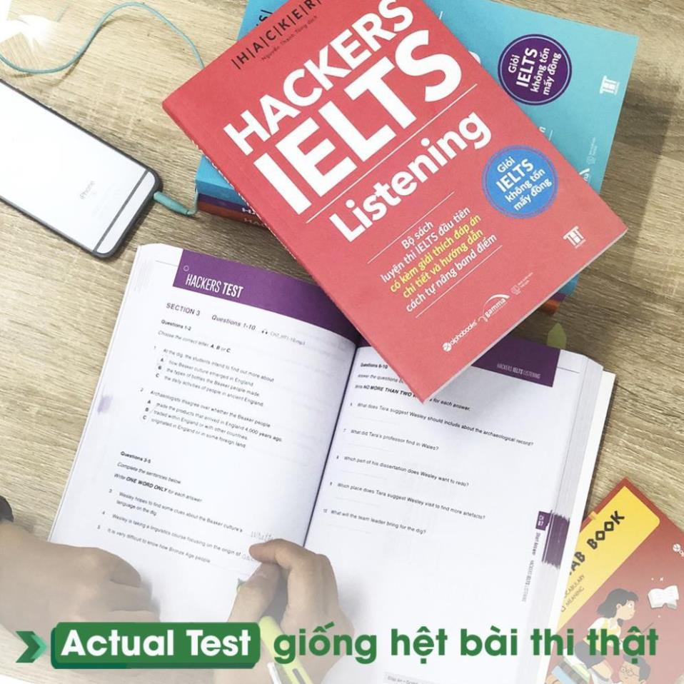 Sách - Combo Trọn Bộ 4 Cuốn Hackers IELTS (Listening + Reading + Speaking + Writing)