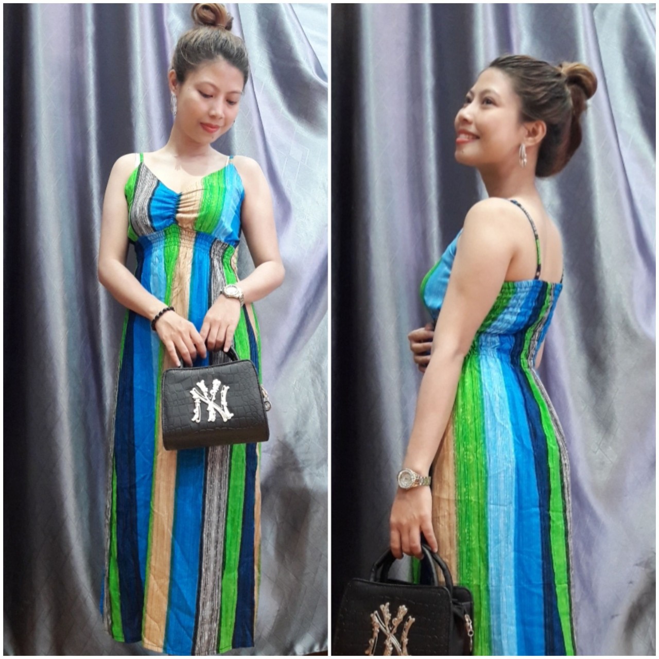Maxi 2 dây Lanh Thái
