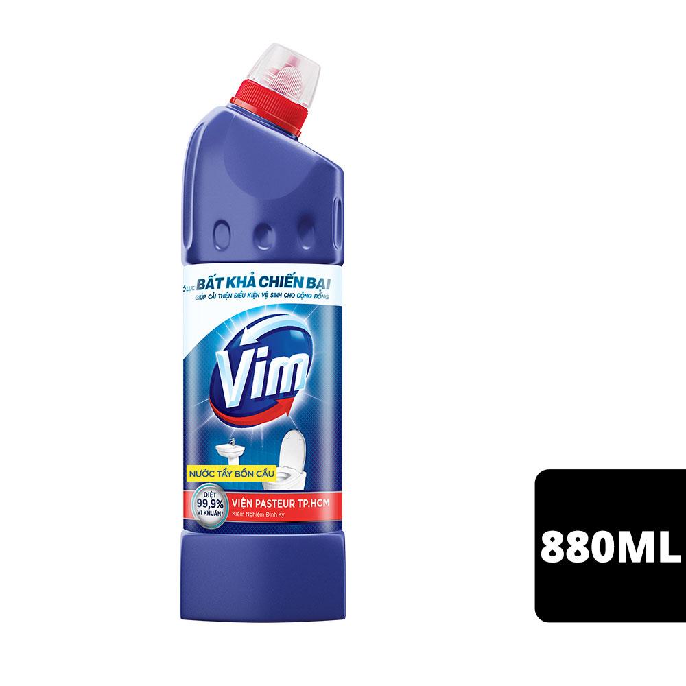 Nước tẩy bồn cầu vim diệt khuẩn chai 880ml
