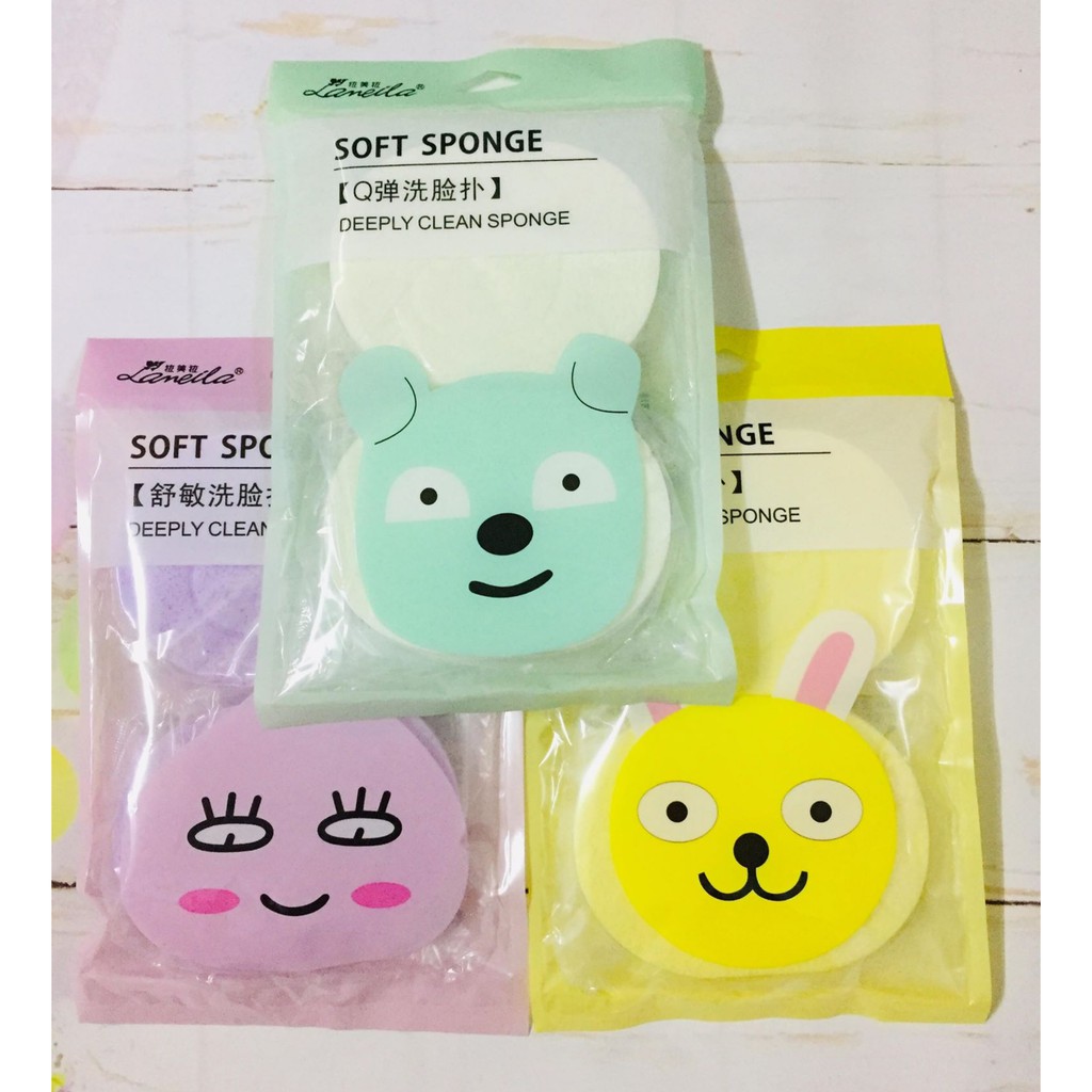 Bông tẩy trang Pop-Puf 2 Công Dụng ( Trang điểm + tẩy trang) 100 Miếng hộp
