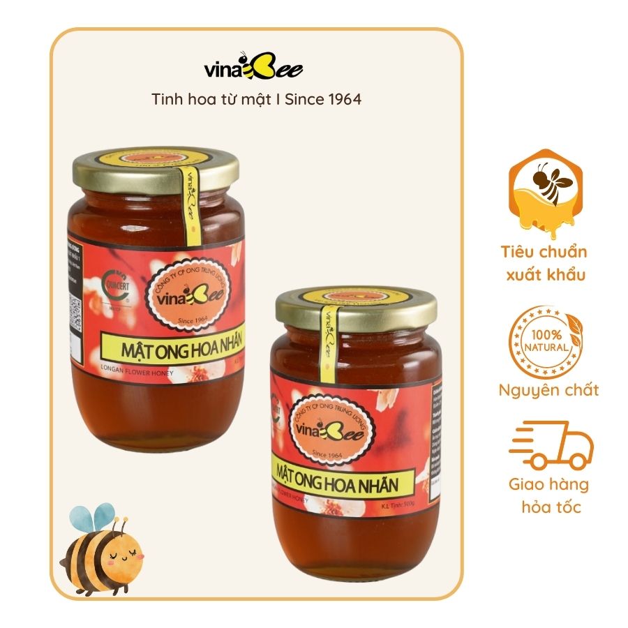 Mật ong hoa nhãn Vinabee 500g