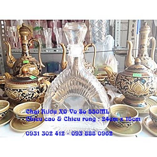 [HCM]Combo 10 Chai thủy tinh đựng rượu XO 500ml ( có 6 kiểu tùy chọn )