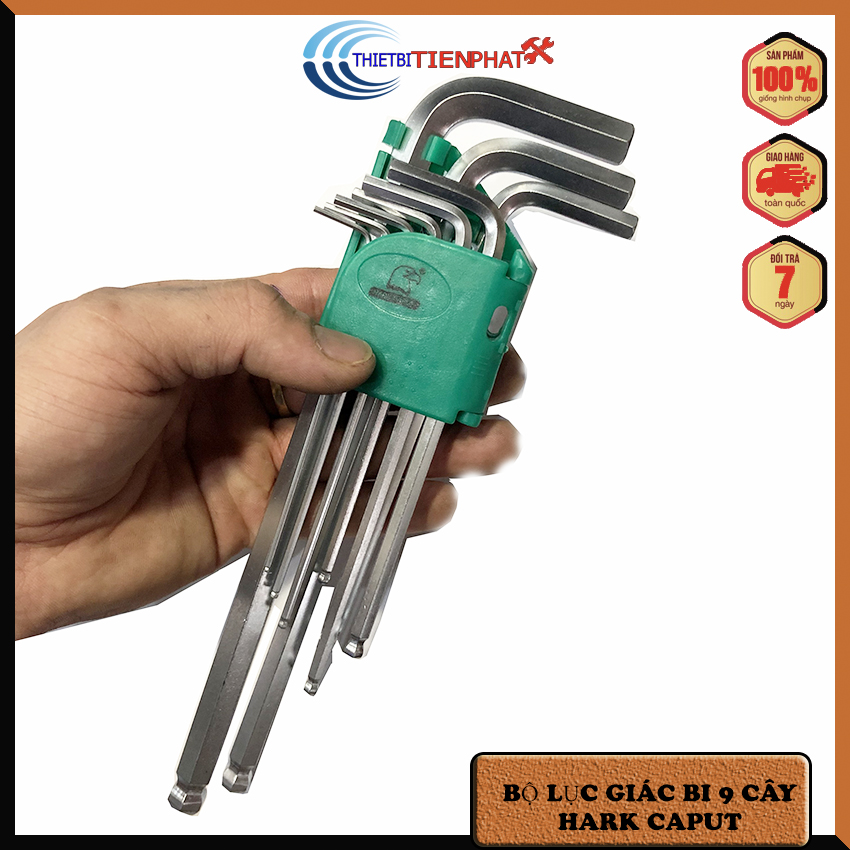 Bộ Lục Giác Đầu Bi Đa Năng 9 món Đủ Size Hark CaPut (Chính Hãng)