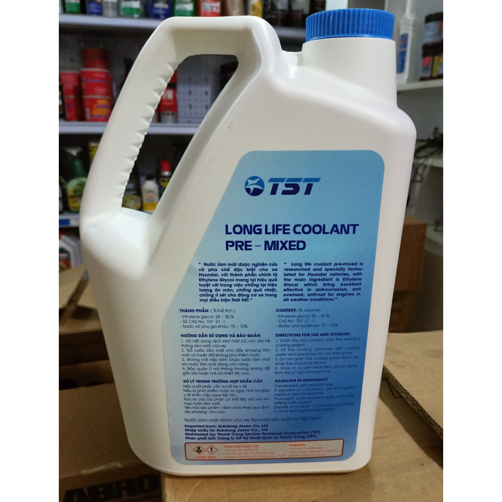 [HCM][ NƯỚC LÀM MÁT HÃNG] HYUNDAI LONG LIFE COOLANT PRE MIXED 4L