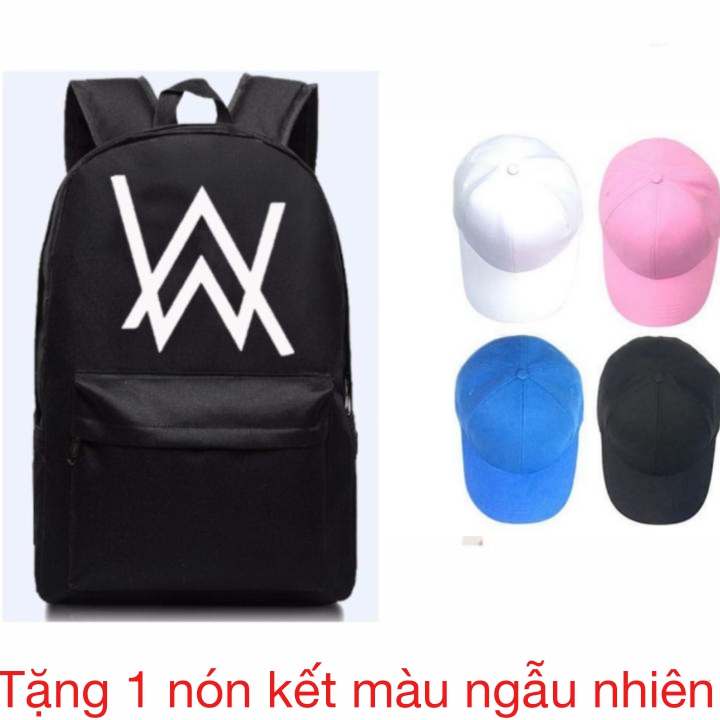 [HCM]Bộ 1 Balô nam và Nón nam Alan Walker (ĐEN)