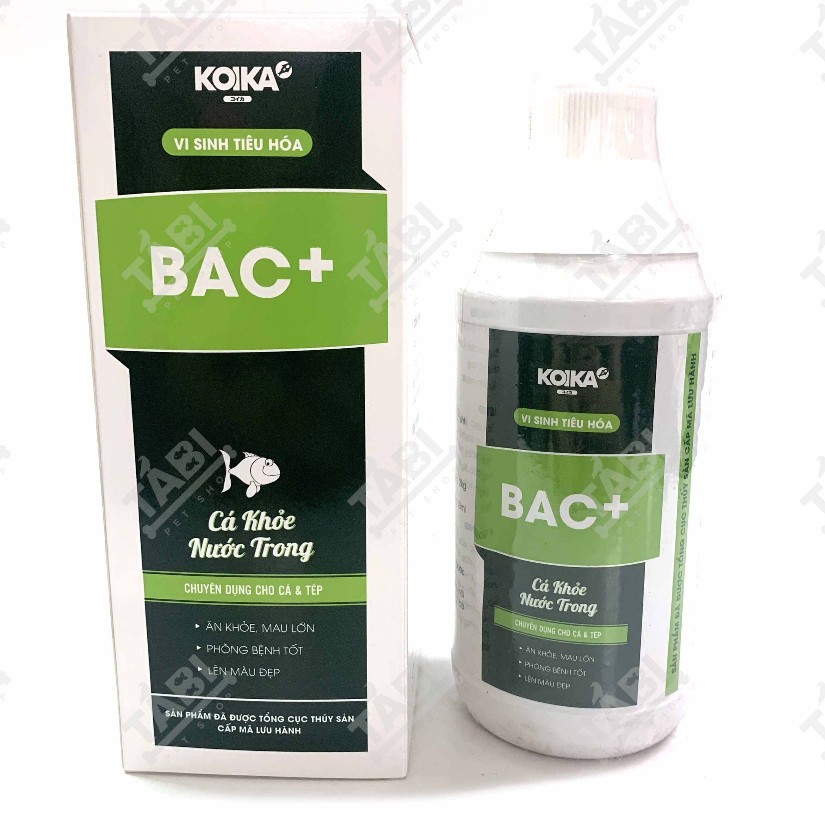 Chai 1000ML Men Vi Sinh Tiêu Hoá BAC+ KOIKA Cho Cá Khoẻ - Men Vi Sinh Hồ Cá Giúp Nước Trong Ổn Định