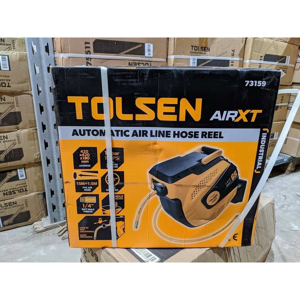 CUỘN ỐNG KHÍ NÉN TỰ ĐỘNG 15M TOLSEN 73159 -HÀNG CHÍNH HÃNG