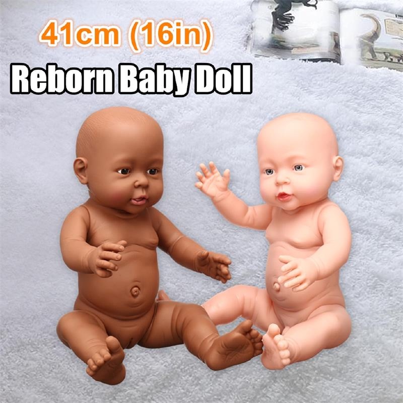 ┇♙۩ Mô Hình Búp Bê Em Bé Sơ Sinh Bằng Silicone 16 Inch